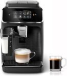 PHILIPS Cafetera Superautomática Serie 2300 – Sistema de Leche LatteGo, 4 Tipos de Café, Pantalla Táctil a Color, SilentBrew, Molinillo de Cerámica, Negro Mate (EP2330/10)