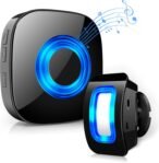 PHYSEN Sensor de Movimiento Inalámbrico con Alarma de Sonido, Timbre, Sensor de Movimiento para Tienda, Timbre Inalámbrico, 58 Tonos + 5 Volúmenes, para Entrada/Casa/Tienda/Oficina