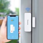 Panamalar Sensor de Ventana de Puerta WiFi, Detección Inteligente de Puerta Abierta o Cerrada, Enviar Alerta al Teléfono, Funciona con Alexa Google Home, Accesorios Inteligentes con Escena