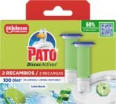Pato Lima WC Discos Activos, Limpia, Refresca y Perfuma el WC, Eficiencia 360°, 2 Recambios = 12 Discos