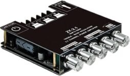 Placa amplificadora de audio, módulo receptor de sonido inalámbrico de 9,3 x 9 x 2,2 cm, circuito de aleación de aluminio de 2.1 canales, receptor de transmisión para altavoces, subwoofer