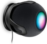PlusAcc Soporte Compatible con Homepod Mini – Base Adecuada para Paredes Lisas y Rugosas, Gestión de Cables Integrada y Diseño que Ahorra Espacio (Negro)