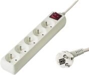 PremiumCord PP5K-05 Extensión de Alimentación 5 m 5 Tomas AC Blanco – Bases Múltiples (5 m, 5 Tomas AC, Tipo E/F, Blanco, 250 V, 10 A)