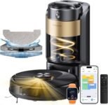 Proscenic Q20 Plus Robot Aspirador y Fregona 10000 Pa/200Min, con Base Autovaciante 4L sin Bolsa, Navegación y Cartografía Láser por App/Voz/Control, para Suelos, Alfombras y Pelos de Mascotas