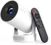 Proyector Magcubic, Mini Proyector Portátil 4K Supote con WiFi 6 BT 5.4, Rotación 180°, Proyector de Vídeo para el Hogar, Control Remoto por Voz, Altavoz Soundbass 5W