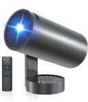 Proyector Portátil 4K, Mini Proyector con Altavoces, WiFi 6, Bluetooth 5.4, Android 13.0, Rotación 270°, Corrección Trapezoidal, HDMI/USB, Compatible con Teléfono y PC, Proyector para Cine en Casa