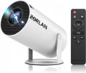 Proyector Portátil Soporte 4K/1080, Android 13 con WiFi 6 y Bluetooth 5.0, Pantalla Gigante Rotación 180°, Altavoces HiFi, Silencioso y Compacto para Cine en Casa y Exteriores