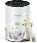 Purificador de aire para alérgicos, filtro de aire HEPA contra moho, polvo y pelos de animales 305 m³/h CADR para dormitorios de hasta 110 m², indicador de calidad del aire, modo automático