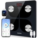 RENPHO Báscula de Grasa Corporal con Bluetooth – Elegante Báscula Digital IMC, Analizador de Composición Corporal Recargable con USB y App, Elis 1
