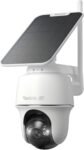 Reolink Cámara de Vigilancia WiFi Exterior 4K 360° PT, Cámara de 8MP con Seguimiento Automático, Wi-Fi 6 2.4/5 GHz, Detección Inteligente, Visión Nocturna en Color, Argus PT Ultra + Panel Solar de 3W