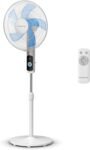Rowenta Turbo Silence Ventilador de Pie, Sólo 35dB (A) Modo Nocturno Silencioso Ahorro de Energía 12 Velocidades, Pantalla LED Digital, Temporizador, Mando a Distancia, Blanco, VU5650