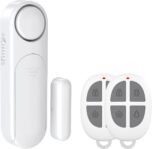 SECRUI Sensor de alarma de puerta, alarma de ventana inalámbrica con 2 controles remotos, sensor de 120 dB con magnético, sistema de advertencia de alarma de seguridad para el hogar, tienda, niños