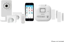 SKYLINK SK-250 Sistema Automatizador de Alarma de Seguridad Inalámbrico con Cámara Compatible con iOS, Android, Echo Alexa, Google Home e IFTTT, Sin Cuotas Mensuales, Blanco