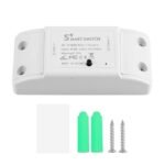 SONOFF BASICR2 Interruptor de Luz WiFi Inteligente 10A 2200W, Interruptor de Relé Inteligente para Automatización del Hogar, Módulo Inalámbrico DIY Funciona con Alexa y Google Home,