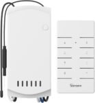 SONOFF iFan04-H Ventilador de Techo Universal y Mando a Distancia de Luz con 3 Velocidades, 3 Temporizadores, Control por Voz para Ventilador de Techo con Lámpara 230V para Salón Dormitorio