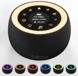 Sehstar Máquina de ruido blanco Terapia de sonido para el sueño del bebé y adultos 22 ruido blanco/5 yoga/5 α-Wave 7 colores/3 brillo (negro, mediano)