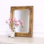 Select Mirrors Ródano Espejo de estilo barroco antiguo Estilo francés vintage 42 cm x 53 cm Decoración elegante para el hogar Oro antiguo 42 cm x 53 cm