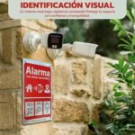 Señal de alarma Dibond | 20x30cm | + 2 pegatinas de alarma gratis | Protección interior y exterior