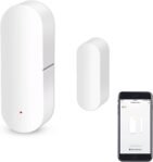 Sensor de puerta WiFi, sensor de contacto de ventana inteligente, alarma inalámbrica Senso R para puerta de ventana, compatible con Alexa y Google Assistant, no requiere concentrador, 1 paquete