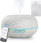 Simpeak Humidificador ultrasónico 550 ml Difusor de aroma con temporizador Humidificador Control remoto para el hogar Oficina Dormitorio Yoga SPA (con pegatina)