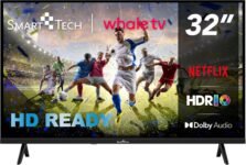 Smart Tech 32HH01K Televisor LED 32″ HD Smart TV con Whale OS, 4 HDMI, 60 Hz