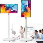 Smart Tv Pantalla Táctil Portátil, Smart TV Portátil e Inalámbrico 1080p, Sistema Operativo S Android, 8GB Ram + 128GB Almacenamiento y Soporte de Piso Ajustable Pantalla Grande 32 Pulgadas