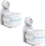 Soporte de pared para Google Nest WiFi 2 AC2200, accesorio de montaje en pared con gestión de cables integrada, sin tornillos, accesorios para altavoces (blanco, JGL01), paquete de 2