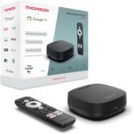 THOMSON Google TV Streaming Box Plus 270, 4K UHD, Altavoz Incorporado para Control por Voz, Netflix, Disney+, Streaming vía WiFi, Google Cast, Memoria 32GB