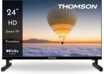 THOMSON Smart TV LED HD de 24 Pulgadas (60cm), Wi-Fi, Control por Voz, HDR10, Dolby Audio, Triple Sintonizador (Cable/Satélite/Antena), HDMI, USB, 1,5GB RAM, 8GB Flash – 24HT2S15