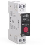 TONGOU Interruptor Medidor de Energía 63A/230 VAC, Interruptor Inteligente WiFi DIY con Aplicación eWelink, Medición del Consumo de Energía y Protección contra Sobrecarga