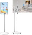 TV Portátil Inteligente de 32 Pulgadas con Ruedas, Tablet con Ruedas y Pantalla Táctil, Streaming Inalámbrico, Funcionamiento Android 12, 6 Horas de Batería 6+64G