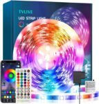 TVLIVE Tira de Luces LED 10 Metros, Control Remoto RGB y App, 28 Estilos, Modo Música, para Decoración Navideña, Fiestas, Cocina, TV Hogar, Dormitorio