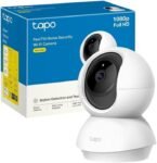 Tapo 360° 1080p C200C Cámara de Vigilancia WiFi Interior, Visión Nocturna, Notificaciones en Tiempo Real, Detección de Personas, Seguimiento de Movimiento, Control Remoto, Compatible con Alexa