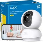 Tapo C230 – Cámara de Vigilancia AI 360°, 3K 5MP, Alarma Sonido/Luz, Visión Nocturna, Audio Bidireccional, Detección de Movimiento AI, Control Google/Alexa, Tarjeta SD hasta 512G, Fácil Configuración