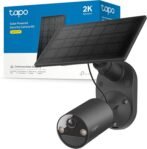 Tapo C411 Kit TP-Link Cámara de Seguridad Solar Inalámbrica 2K/3MP con Visión Nocturna a Color, Detección Inteligente de Personas