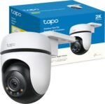 Tapo C510W Cámara de Vigilancia Wi-FI para Exteriores de 360°, Visión Nocturna a Todo Color de 2k (3MP), Detección de Personas por IA, Seguimiento Inteligente de Movimiento, IP65
