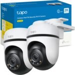 Tapo C510W – Pack de 2 Cámaras Exterior Wi-Fi 3K 5MP IP65 con Rotación 360°, IA, Visión Nocturna y Modo Privacidad