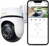 Tapo C530WS – Cámara de Seguridad Exterior 360° 3K 5MP, Visión Nocturna a Color, Resistencia IP66, Alarma Sonido/Luz, Detección AI, Almacenamiento en la Nube/SD 512GB, Audio Bidireccional