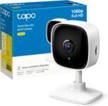 Tapo Cámara de Vigilancia Wi-Fi Interior 1080P para Bebés y Mascotas, Visión Nocturna, Detección de Movimiento, Audio Bidireccional, Almacenamiento SD, Compatible con Alexa, Blanco