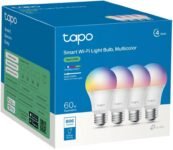 Tapo L530E (4 Packs) – Bombilla LED Inteligente Wi-Fi, Multicolor, Regulable, Casquillo E27, 8,7W, 806 Lúmenes, Compatible con Alexa y Google Home