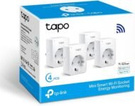 Tapo P110 (4 Packs) – Mini Enchufe Inteligente Wi-Fi (con Monitoreo de Energía), Programación Encendido/Apagado, Ahorro de Energía, Compatible con Alexa y Google Home