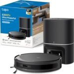 Tapo RV20 MAX Plus – Robot Aspirador y Fregadora de Suelos 4 en 1, Succión 5300Pa, Autovaciado 3L, Navegación LiDAR+IMU, Limpieza Inteligente IQ+, Limpieza Personalizable, Control App