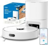 Tapo RV30 MAX Plus – Robot Aspirador 5300Pa, Base Autovaciable, Navegación Láser LiDAR y Mapeo Inteligente, Limpieza 4 en 1: Barre, Aspira, Friega y Pasa la Mopa, Control por Voz y App, Blanco