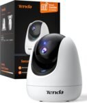 Tenda Cámara de Vigilancia Interior WiFi de 3MP, Detección de Movimiento y Mascotas, Seguimiento de Personas AI, Llamada de Clic, Cámara de Seguridad, Visión Nocturna, Compatible con Alexa, CP3 Pro