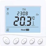 Termostato inteligente WiFi, control de voz programable de 7 días, termostato Nest digital para el hogar con pantalla LCD grande, admite control remoto de aplicaciones con (tipo