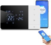 Termostato inteligente WiFi, controlador de temperatura programable con aplicación Tuya para calderas de gas, compatible con control de voz Alexa, bloqueo infantil, termostatos digitales de pared