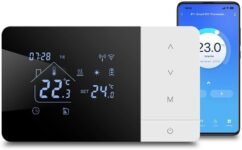 Termostato inteligente WiFi programable para calderas de gas, apto para la aplicación Tuya Smart-Life para comandos de voz Alexa, control remoto de temperatura