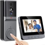 Timbre con video inalámbrico No necesita WiFi Pantalla de audio bidireccional Cámara habilitada Videoportero 1080P Diseño impermeable para uso en exteriores, suscripción