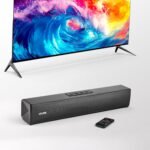 VEVOR Barra de Sonido Smart TV, 2.0 Canales, Altavoces Proyectores Compactos de 450 mm, Puerto Auxiliar Bluetooth, Control Remoto, Sistema de Sonido Envolvente de 80 W para Cine en Casa y PC
