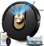 Vexilar W9 Robot Aspirador y Fregona, Potente Succión 8000Pa, Robot Aspirador con Navegación Láser, Mapa Inteligente Multicapa, Autonomía 150 Min, Apto para Suelos, Alfombras, Pelo de Mascotas